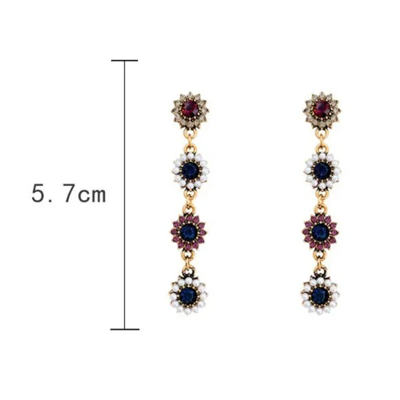 💙Rhinestones Statement Earrings - Picture 5 of 12